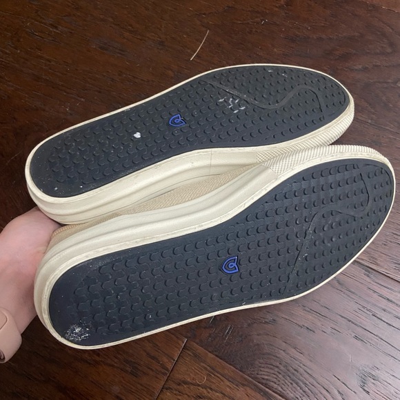 Rothy's Tan and Blue Slip-On Loafers - Picture 3 of 3